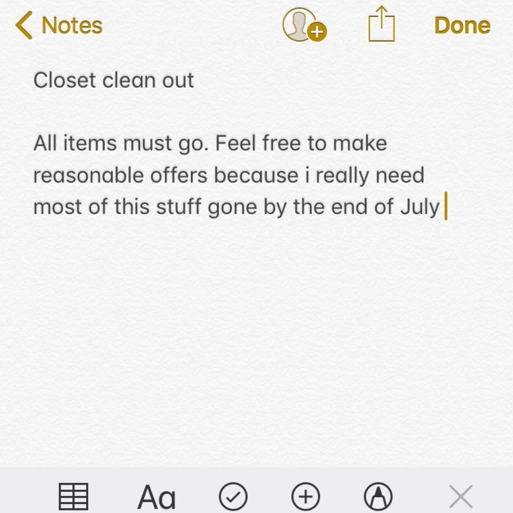 Closet clean out